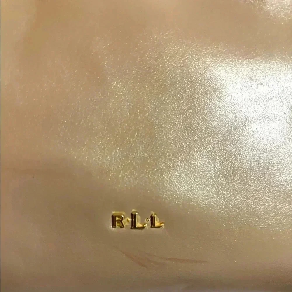 Ralph Lauren gary beige leather satchel handbag